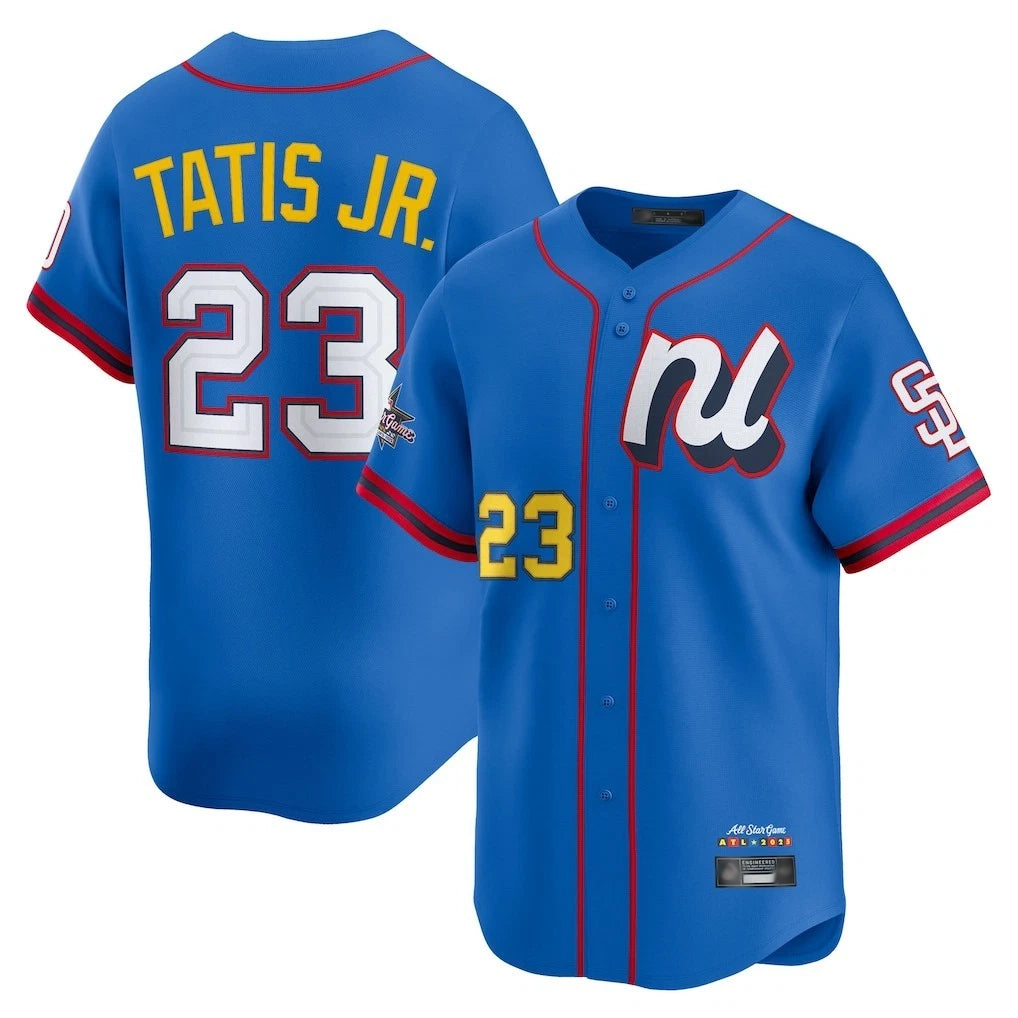 S.Diego Padres #23 Fernando Tatis Jr Player Blue National League All-Star Game Limited Gdoa Stitched Jerseys