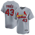 St. Louis Cardinals #43 Pedro Pages Player Gray Home Limited Stitched Jerseys