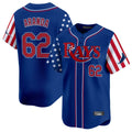 T.Bay Rays #62 Jonathan Aranda Player Royal 2025 Independence Day Vapor Premier Limited Stitched Jerseys
