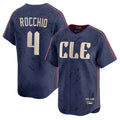 C.Guardians #4 Brayan Rocchio Player Navy City Connect Limited Home Gdoa Stitched Jerseys