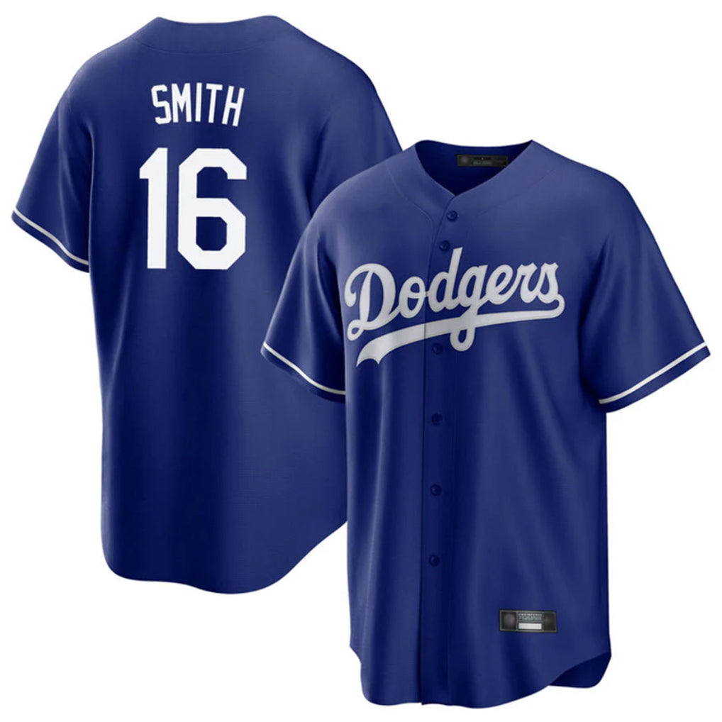LA.Dodgers #16 Will Smith Player Royal Game Gdoa Stitched Jerseys