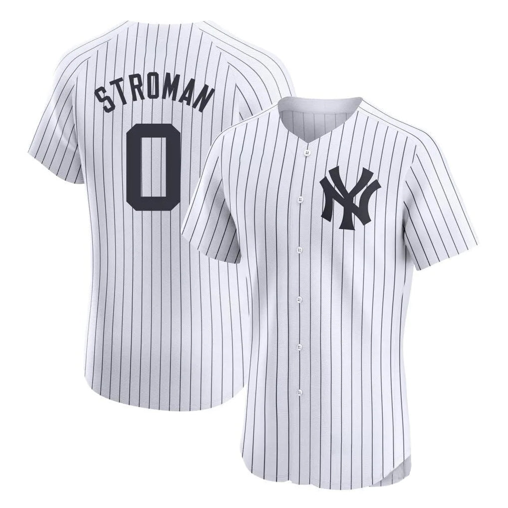 NY.Yankees #0 Marcus Stroman Player White Limited Elite Home Stitched Jerseys