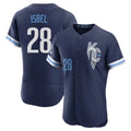 KC.Royals #28 Kyle Isbel Player Navy City Connect Limited Elite Home Gdoa Stitched Jerseys