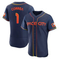 H.Astros #1 Carlos Correa Player Navy City Connect Limited Elite Home Gdoa Stitched Jerseys