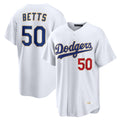 LA.Dodgers #50 Mookie Betts Player Gold White Collection Limited Home Gdoa Stitched Jerseys