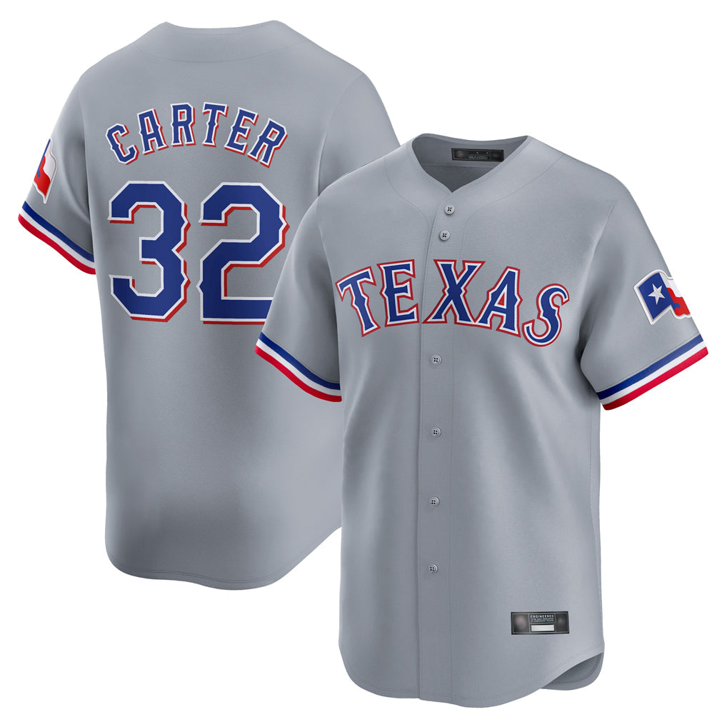 T.Rangers #32 Evan Carter Player Gray Home Limited Stitched Jerseys