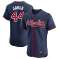 A.Braves #44 Hank Aaron Player Navy Limited Elite Home Game Gdoa Stitched Jerseys