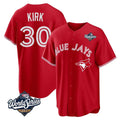 T.Blue Jays #30 Alejandro Kirk Player Red 2025 World Series Home Limited Stitched Jerseys