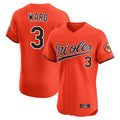 B.Orioles #3 Taylor Ward Player Orange Limited Elite Home Game Gdoa Stitched Jerseys