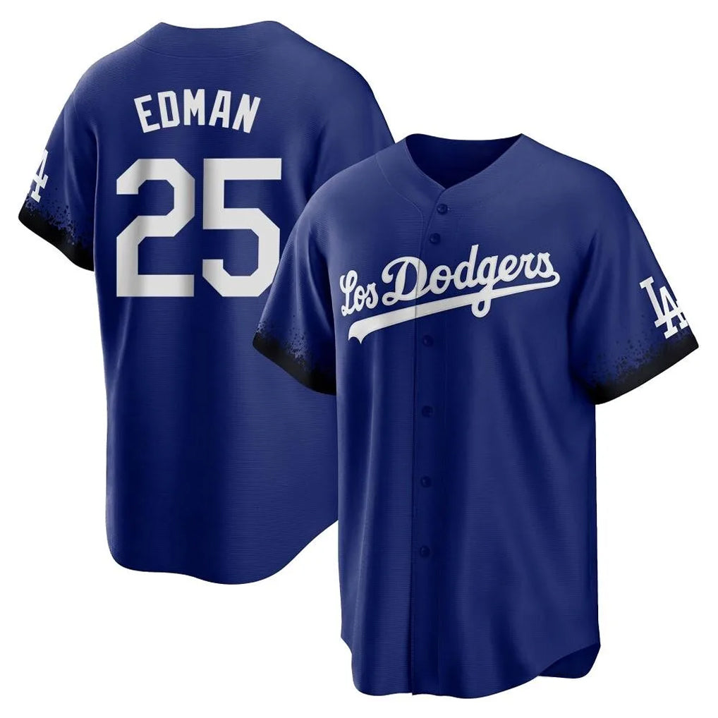 LA.Dodgers #25 Tommy Edman Player Royal City Connect Home Game Gdoa Stitched Jerseys