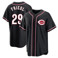 C.Reds #29 TJ Friedl Player Black Fashion Out Home Game Gdoa Stitched Jerseys
