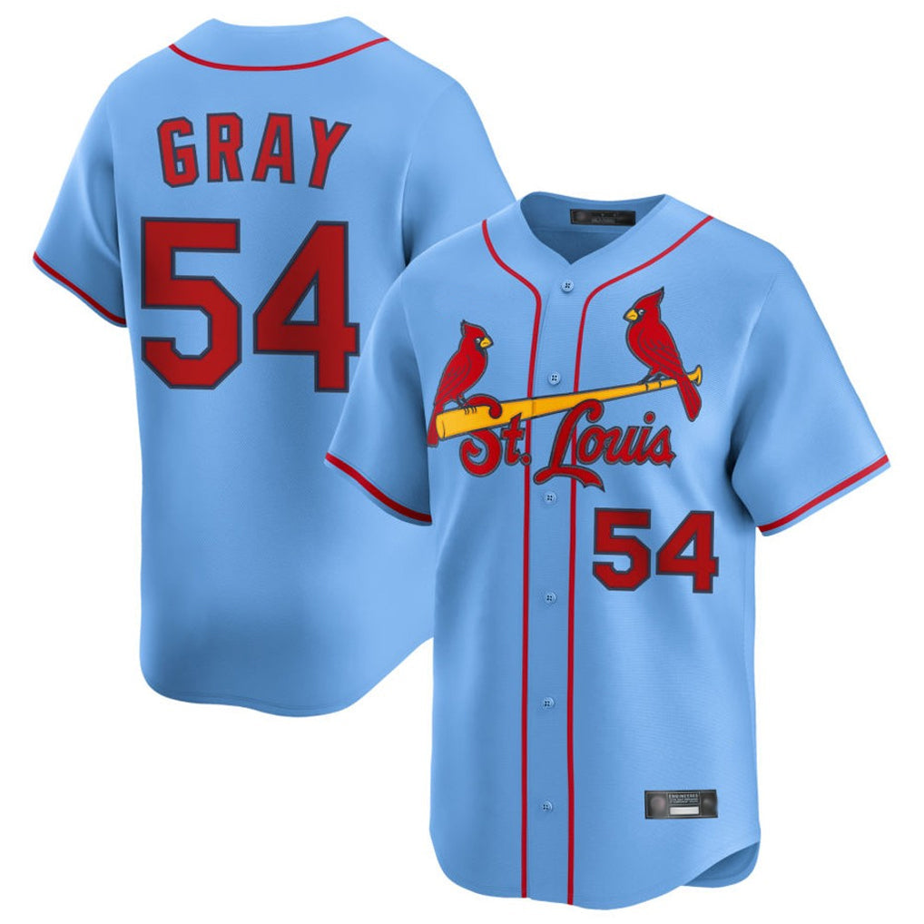 St. Louis Cardinals #54 Sonny Gray Player Light Blue Home Limited Stitched Jerseys