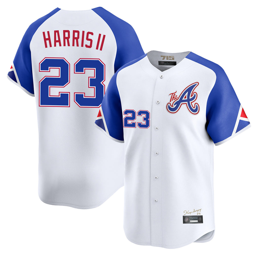 A.Braves #23 Michael Harris II Player White City Connect Limited Home Game Gdoa Stitched Jerseys