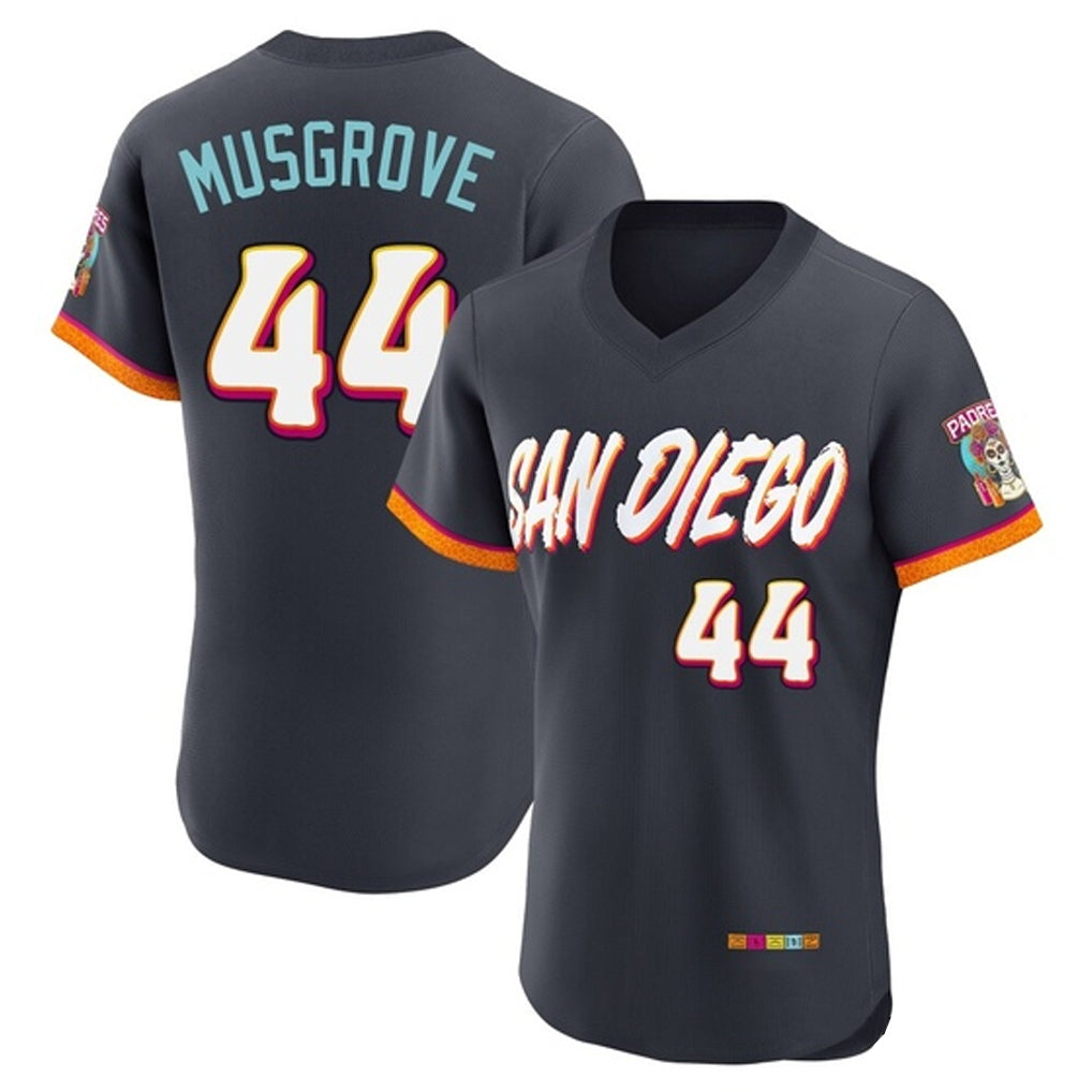 S.Diego Padres #44 Joe Musgrove Player Obsidian 2026 City Connect Home Limited Elite T-shirt Stitched Jerseys
