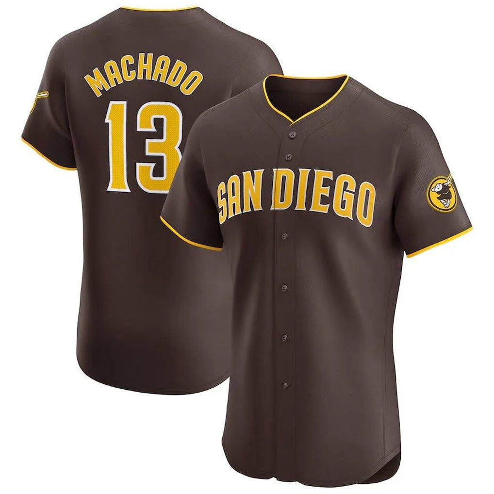 S.Diego Padres #13 Manny Machado Player Brown Home Limited Elite Stitched Jerseys