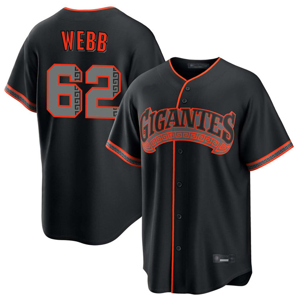 SF.Giants #62 Logan Webb Player Black Alternate Limited Stitched Jerseys