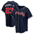 A.Braves #23 Michael Harris II player Navy Replica Alternate Stitched Jerseys