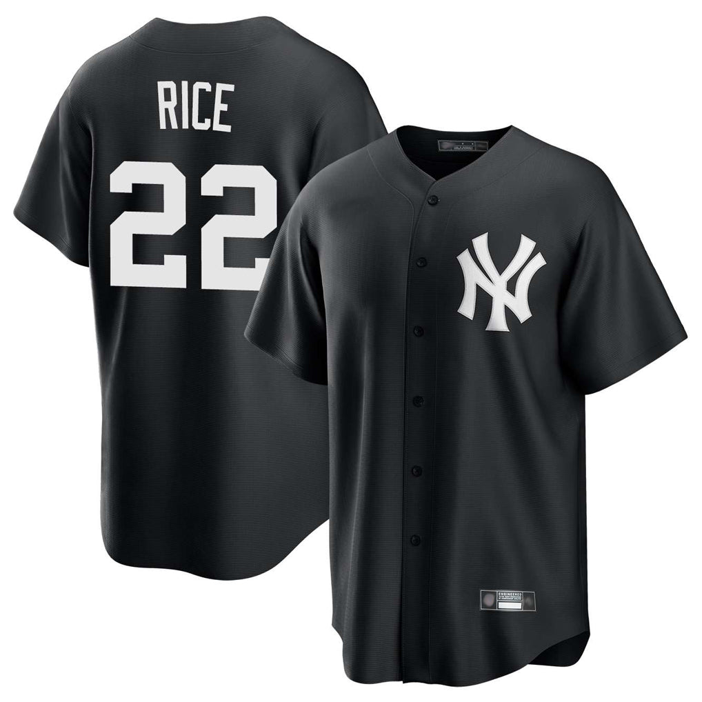 NY.Yankees #22 Ben Rice Player Black Game Home Stitched Jerseys