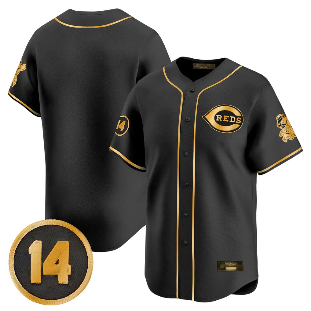 C.Reds ## Red Blank Player Black-Gold Vapor Premier Limited Home Gdoa Stitched Jerseys