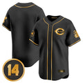 C.Reds ## Red Blank Player Black-Gold Vapor Premier Limited Home Gdoa Stitched Jerseys