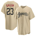 A.Diamondbacks #23 Zac Gallen Player Light Brown City Connect Cool Replica Stitched Jerseys