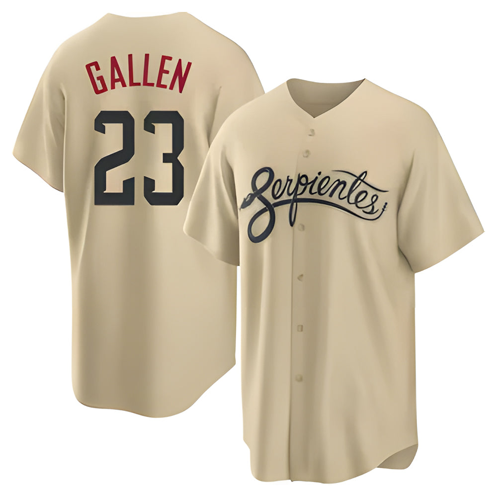 A.Diamondbacks #23 Zac Gallen Player Light Brown City Connect Cool Replica Stitched Jerseys