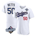 LA.Dodgers #50 Mookie Betts Player Gold White World Series 2026 Collection Stadium Limited Elite Gdoa Stitched Jerseys