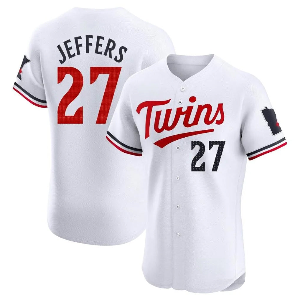 M.Twins #27 Ryan Jeffers Player White Home Limited Elite Gdoa Stitched Jerseys