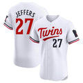 M.Twins #27 Ryan Jeffers Player White Home Limited Elite Gdoa Stitched Jerseys