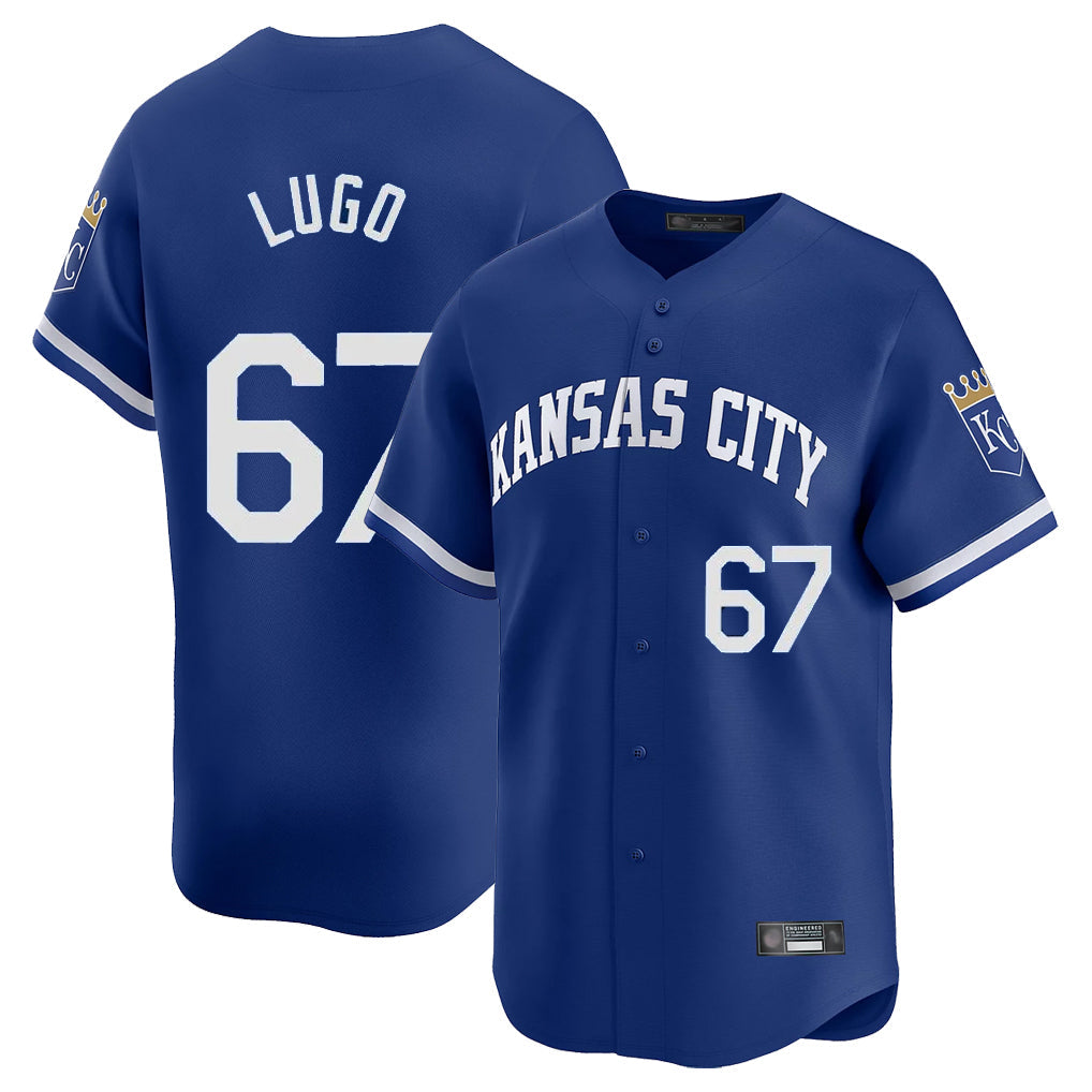 KC.Royals #67 Seth Lugo Player Royal Limited Home Gdoa Stitched Jerseys