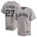 NY.Yankees #27 Giancarlo Stanton Player Gray Limited Home Stitched Jerseys