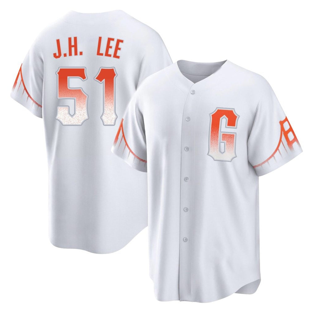SF.Giants #51 Jung Hoo Lee Player White City Connect Home Game Stitched Jerseys