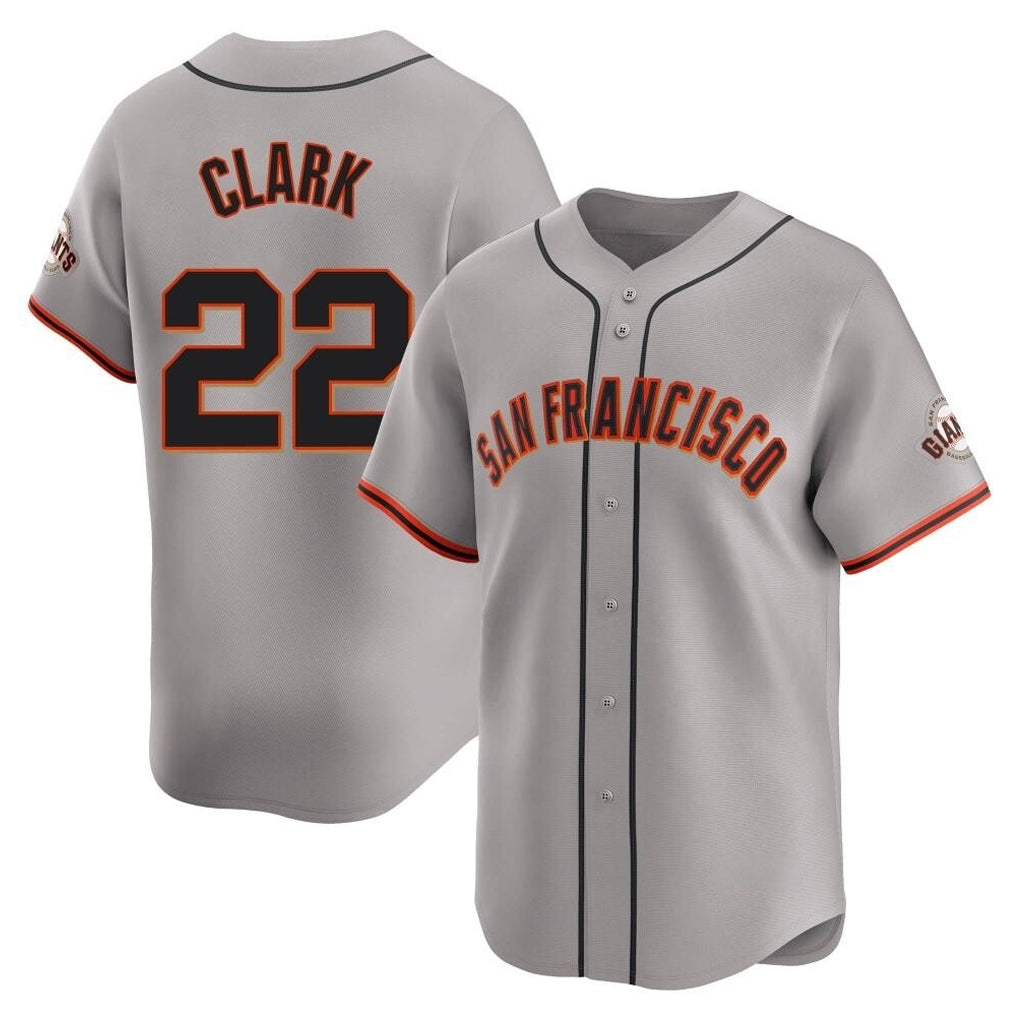 SF.Giants #22 Will Clark Player Gray Home Limited Stitched Jerseys