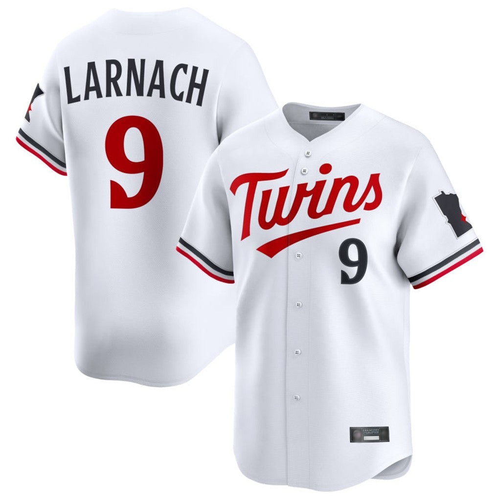 M.Twins #9 Trevor Larnach Player White Home Limited Gdoa Stitched Jerseys