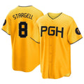 P.Pirates #8 Willie Stargell Player Gold City Connect Home Game Gdoa Stitched Jerseys