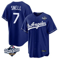 LA.Dodgers #7 Blake Snell Player Royal Game World Series Gdoa Stitched Jerseys