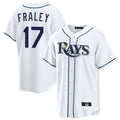 T.Bay Rays #17 Jake Fraley Player White Home Game Gdoa Stitched Jerseys