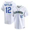 S.Mariners #12 Josh Naylor Player White Pitch Fashion Game Gdoa Stitched Jerseys