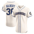 S.Mariners #36 Logan Gilbert Player Cream Home Limited Elite Stitched Jerseys
