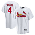 St. Louis Cardinals #4 Yadier Molina Player White Home Game Stitched Jerseys