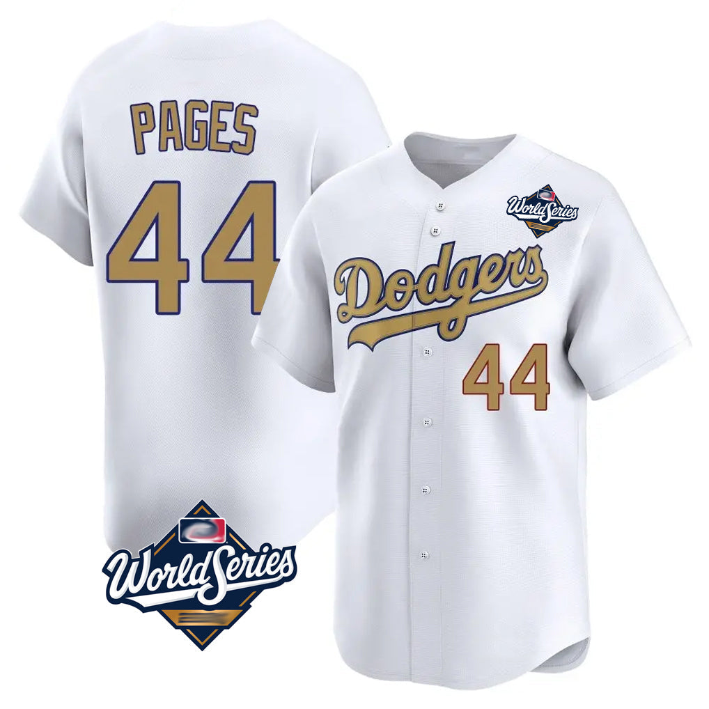 LA.Dodgers #44 Andy Pages Player Gold World Series Collection Limited Home Gdoa Stitched Jerseys