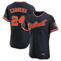 D.Tigers #24 Miguel Cabrera Player Navy Limited Elite Home Game Gdoa Stitched Jerseys