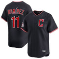 C.Guardians #11 Jose Ramirez Player Navy Limited Home Gdoa Stitched Jerseys