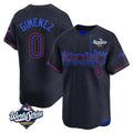 T.Blue Jays #0 Andres Gimenez Player Black 2025 World Series City Connect Stitched Jerseys