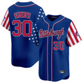P.Pirates #30 Paul Skenes Player Royal 2025 Independence Day Vapor Premier Limited Stitched Jerseys