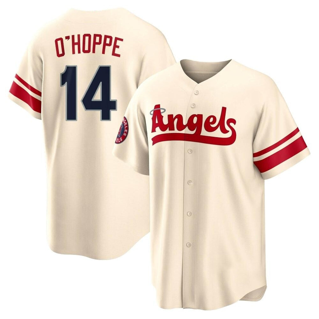 LA.Angels #14 Logan O'Hoppe Player Cream City Connect Home Gdoa Stitched Jerseys