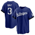 LA.Dodgers #3 Edwin D¨ªaz Player Royal City Connect Home Game Gdoa Stitched Jerseys