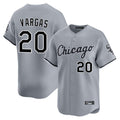 C.White Sox #20 Miguel Vargas Player Gray Road Limited Home Gdoa Stitched Jerseys
