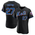 NY.Mets #27 Mark Vientos Player Black Replica Home Limited Elite Gdoa Stitched Jerseys