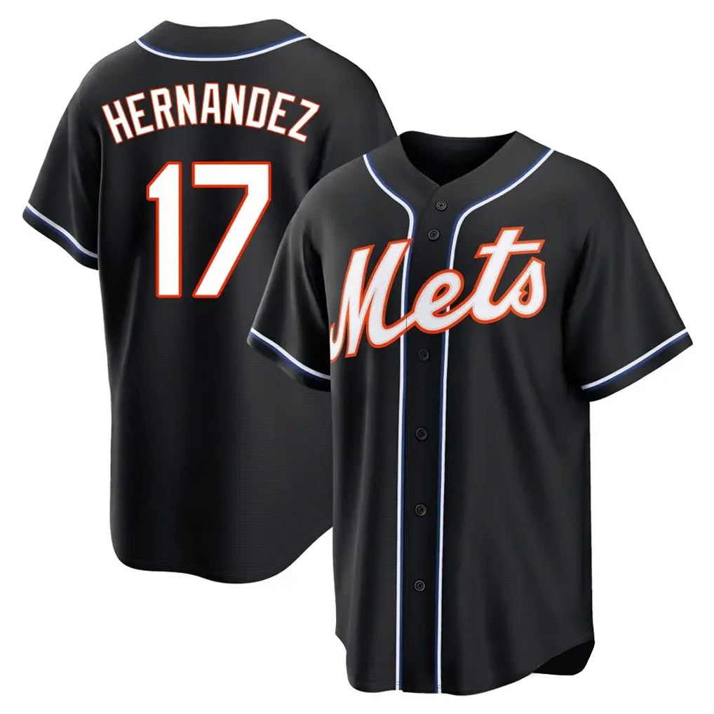 NY.Mets #17 Keith Hernandez Player Black Fashion Out Game Gdoa Stitched Jerseys